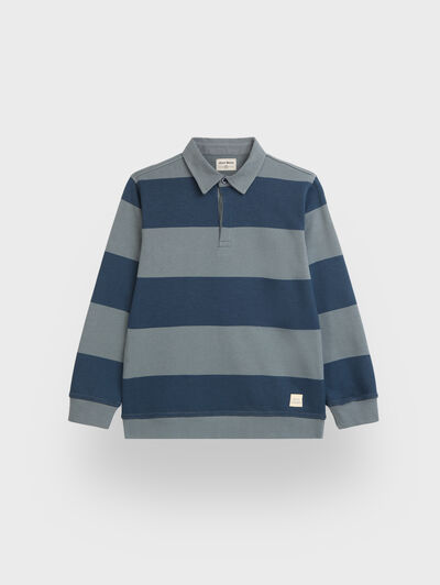 POLO RAYAS KIDS AZUL