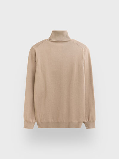JERSEY CUELLO VUELTO BEIGE