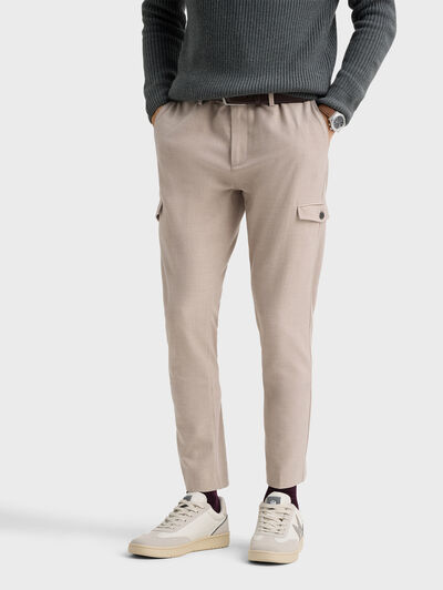 PANTALON CARGO FRANELA BEIGE