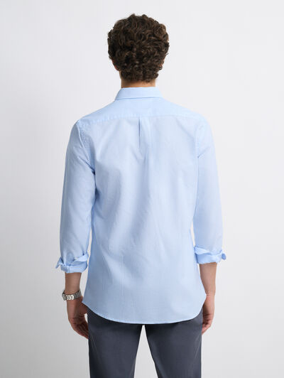 CAMISA OXFORD STRIPES CELESTE