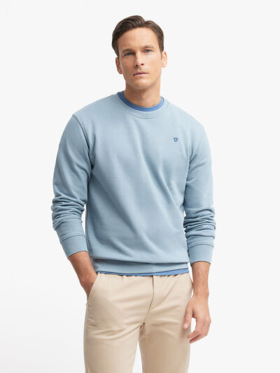 SUDADERA BASICA CELESTE