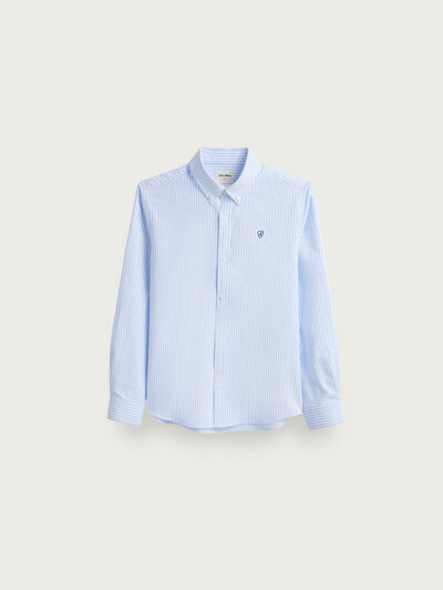 CAMISA OXFORD RAYAS KIDS CELESTE