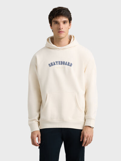 SUDADERA SKATEBOARD BEIGE