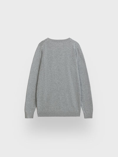 JERSEY ROUND NECK KIDS GRIS
