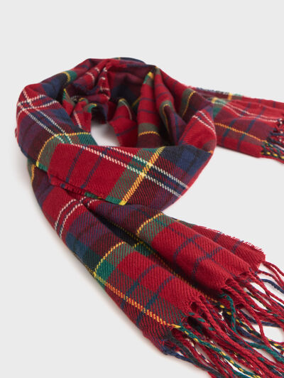 BUFANDA CHECKS ROJO