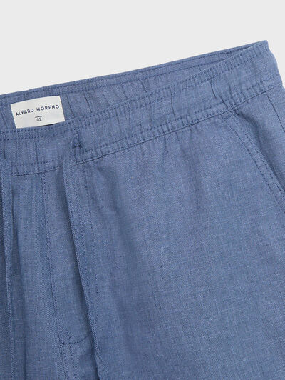 BERMUDA LINO AZUL