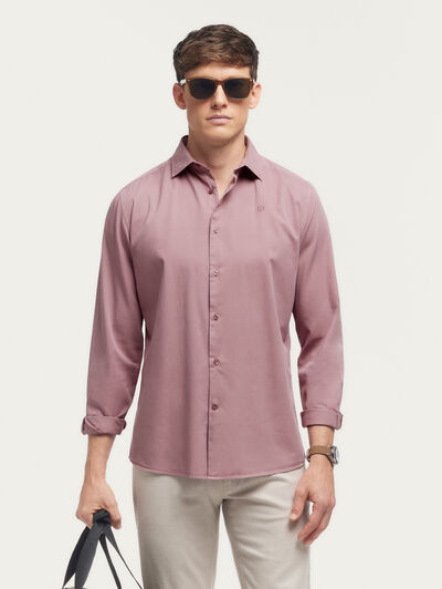CAMISA TWILL DYE ROSA