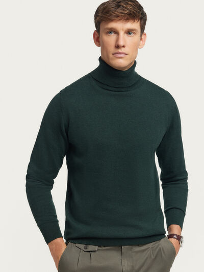 JERSEY ROLL COLLAR VERDE