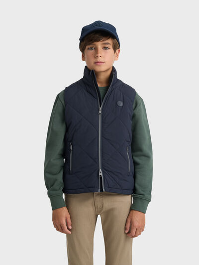 CHALECO MOBBY KIDS AZUL MARINO