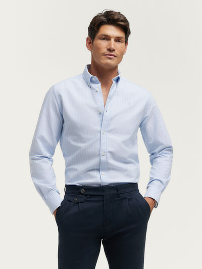 CAMISA OXFORD CLUB CELESTE