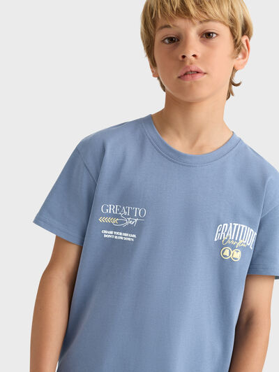 CAMISETA GRATITUDE KIDS AZUL
