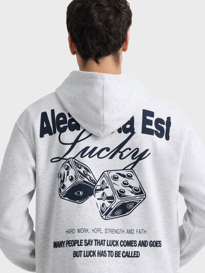SUDADERA LUCKY GRIS