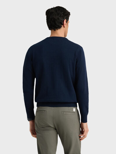 JERSEY ROUND NECK TRENDY AZUL MARINO