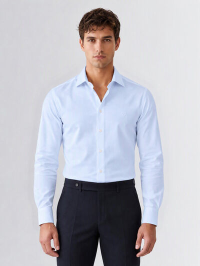 CAMISA MISTER POPELIN EXTRA CELESTE