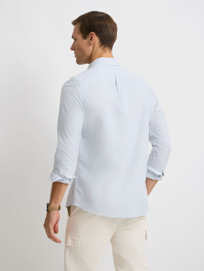 CAMISA OXFORD STRIPES AZUL