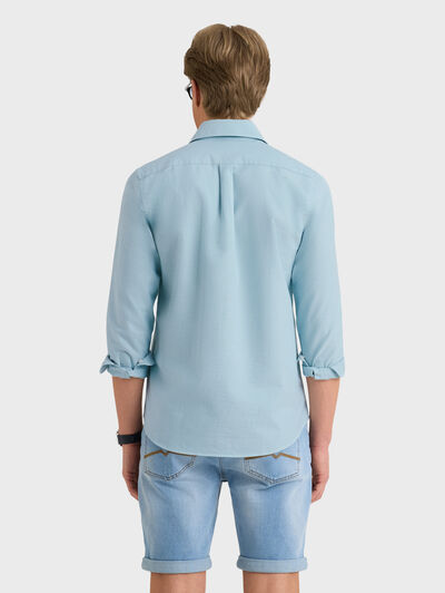 POLERA OXFORD SOLID AZUL