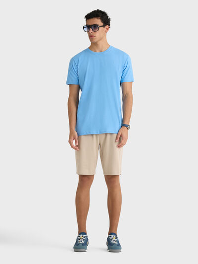 CAMISETA MELANGE CELESTE