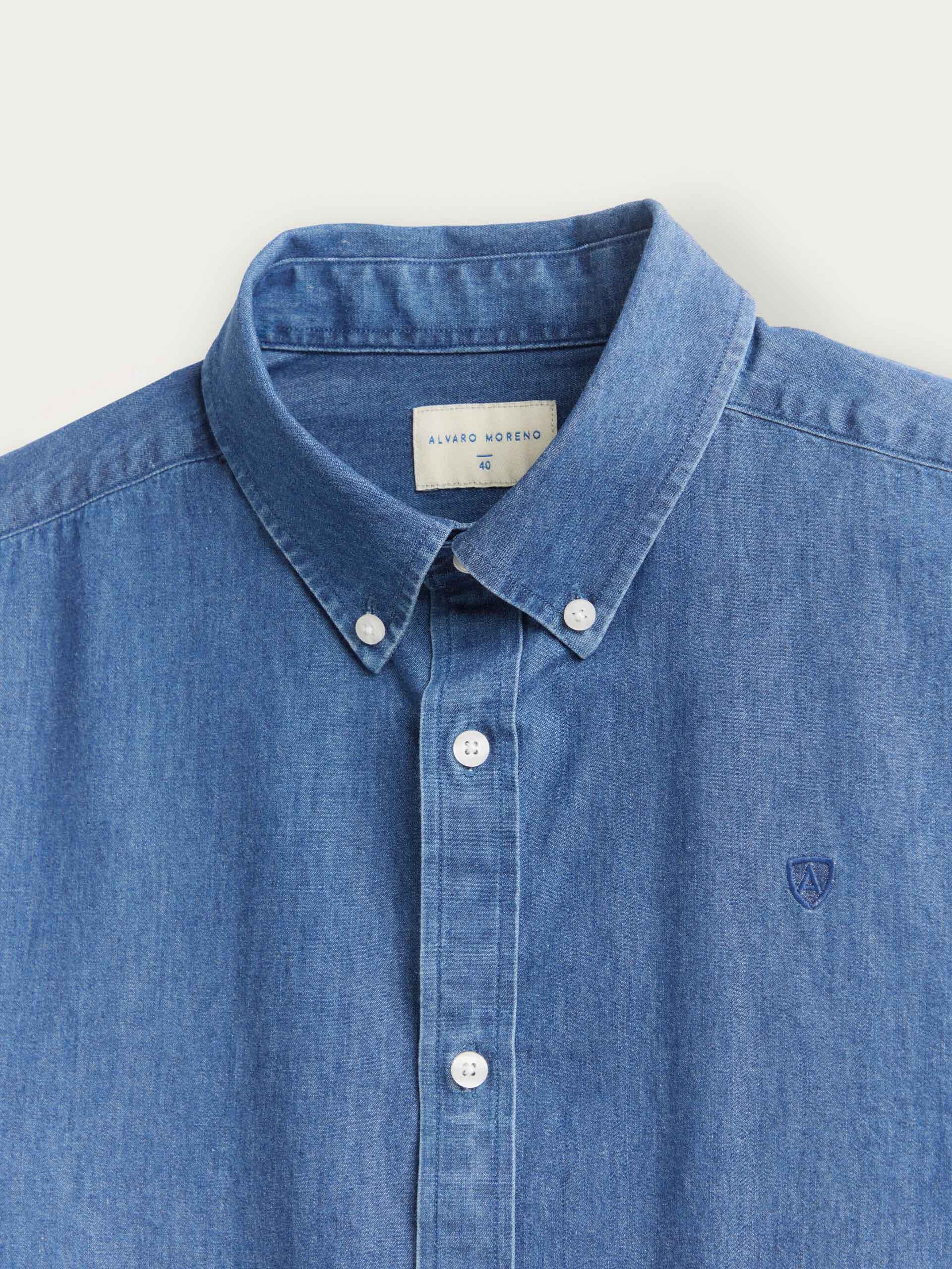 CAMISA DENIM B.DOWN AZUL MARINO