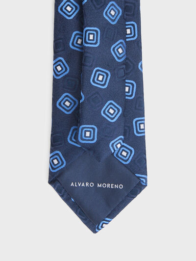CORBATA JAQUARD MF AZUL MARINO