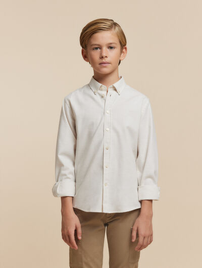 CAMISA FLANNEL TWILL KIDS CRUDO