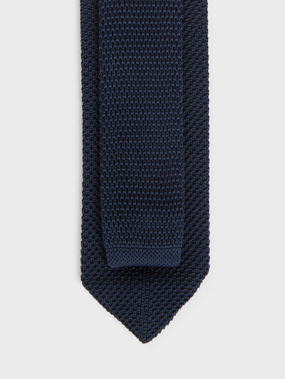 CORBATA PUNTO LISA AZUL MARINO