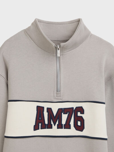 SUDADERA UNIQUE KIDS GRIS