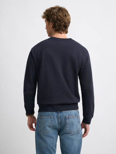 SUDADERA PATCH AZUL MARINO