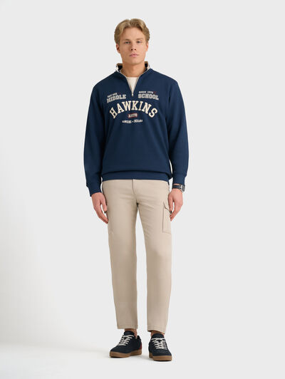 SUDADERA HAWKINS AZUL MARINO