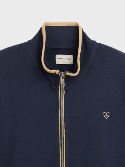 SUDADERA CONTRAST AZUL MARINO