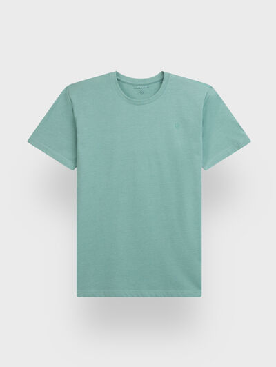 CAMISETA MELANGE VERDE AGUA