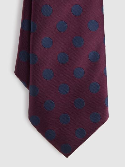 CORBATA JACQUARD MF BURDEOS