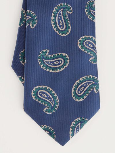 CORBATA JACQUARD MF AZUL MARINO