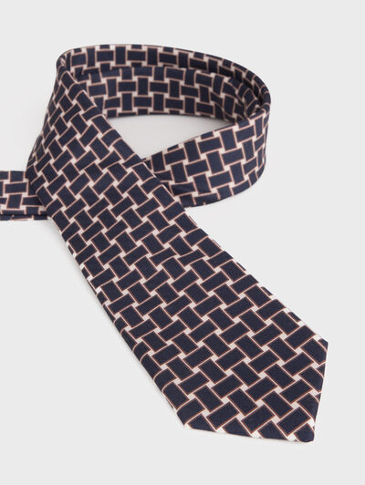 CORBATA PRINTED AZUL MARINO