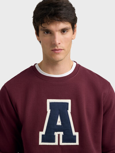 SUDADERA LOGO BURDEOS