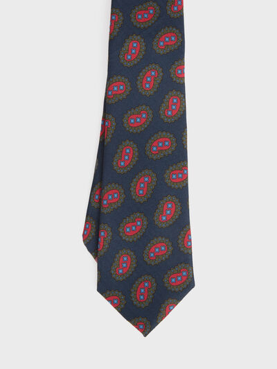 CORBATA PRINTED AZUL MARINO