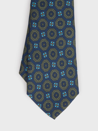 CORBATA PRINTED AZUL MARINO