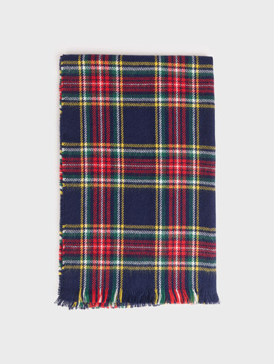 BUFANDA CHECKS AZUL MARINO