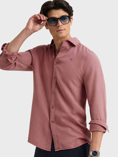 CAMISA TENCEL BURDEOS