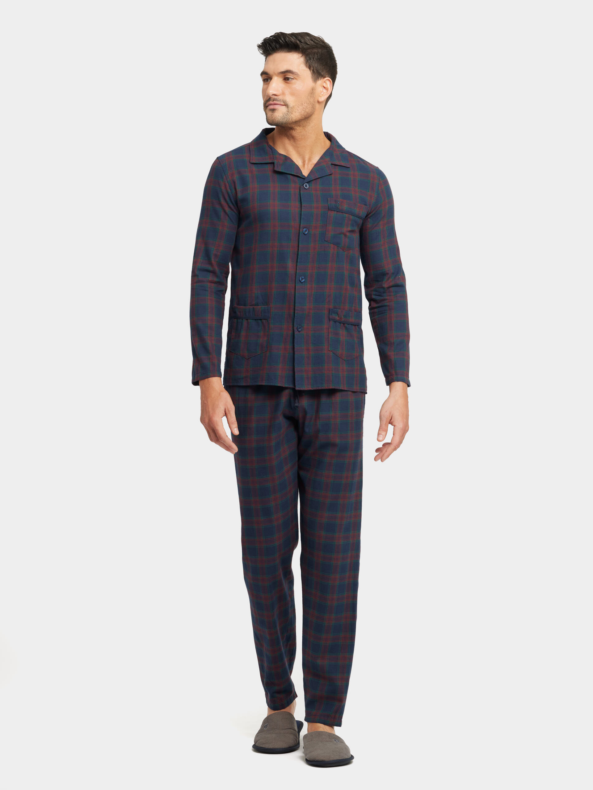 PIJAMA CAMISERO BURDEOS