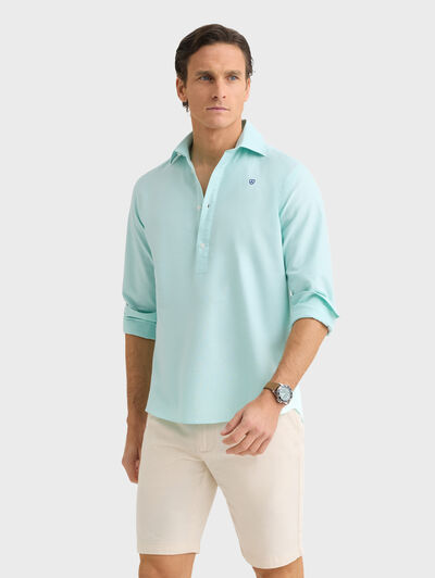 POLERA OXFORD SOLID VERDE AGUA