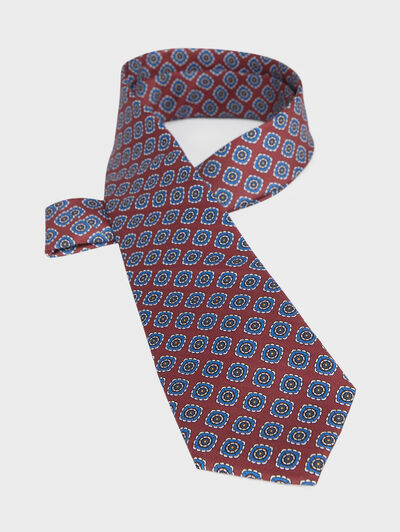 CORBATA PRINTED BURDEOS