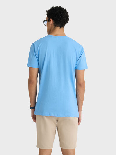 CAMISETA MELANGE CELESTE