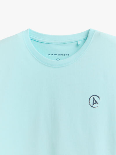 CAMISETA LOGO VERDE AGUA