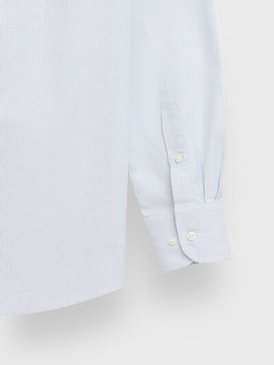 CAMISA OXFORD MIL RAYAS AZUL