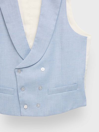 CHALECO ESTRUCTURA CELESTE