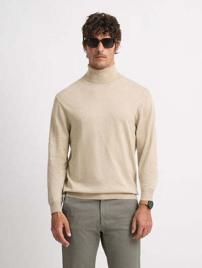 JERSEY CUELLO VUELTO BEIGE