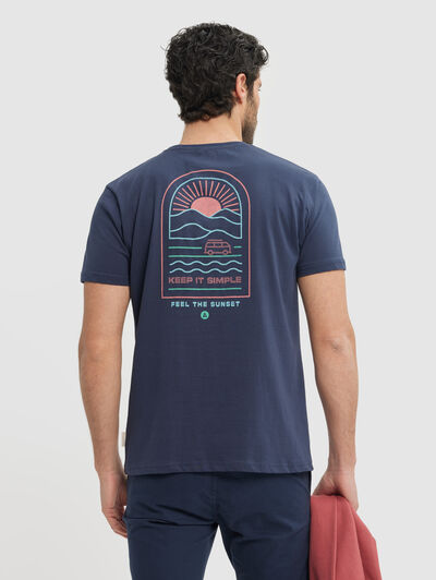 CAMISETA SUNSET AZUL MARINO
