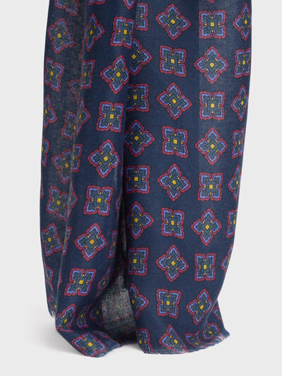 FOULARD PRINT AZUL MARINO