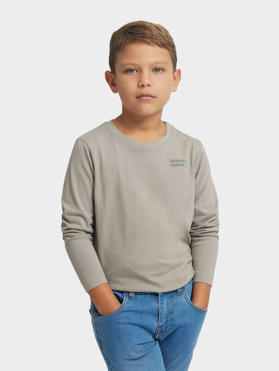 CAMISETA CAMPING KIDS M/L GRIS
