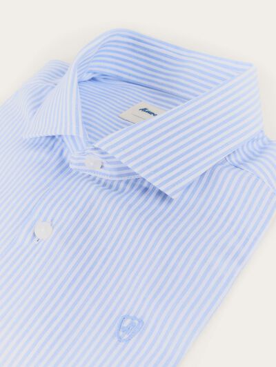CAMISA RAYAS FIL A FIL KIDS CELESTE